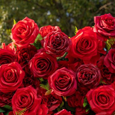 2025 New 3D Fabric Artificial rolling up curtain flower wall - Image 2