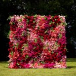 Lynda£º7D Fabric Artificial rolling up curtain flower wall