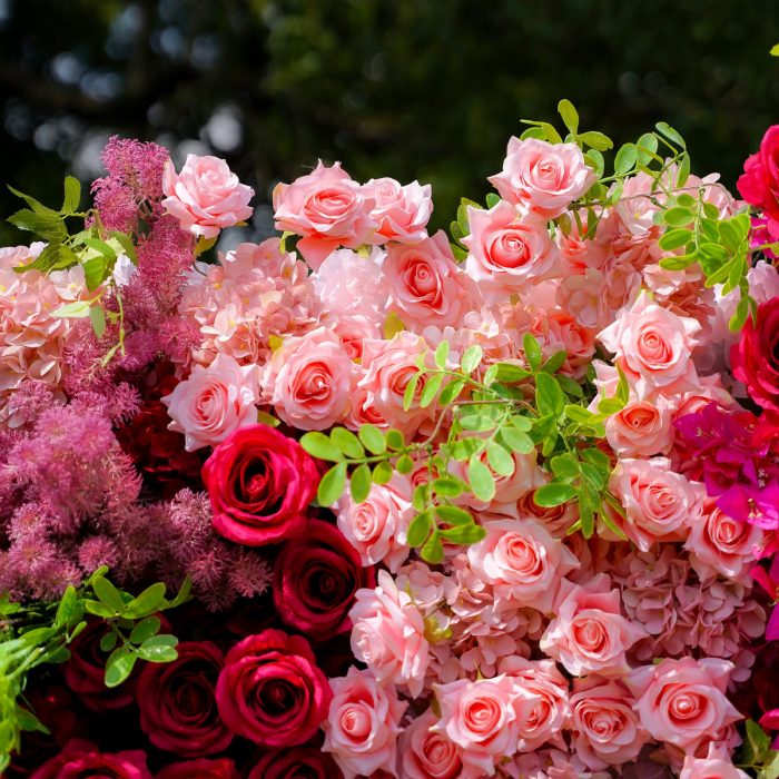 Lynda£º7D Fabric Artificial rolling up curtain flower wall - Image 3
