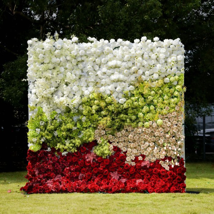 Maia£º7D Fabric Artificial rolling up curtain flower wall - Image 1