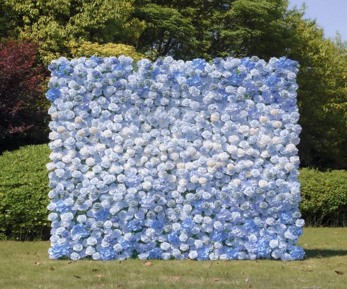 Manci£º5D Fabric Artificial rolling up curtain flower wall - Image 1