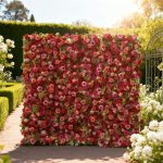 2025 New 5D Fabric Artificial rolling up curtain flower wall