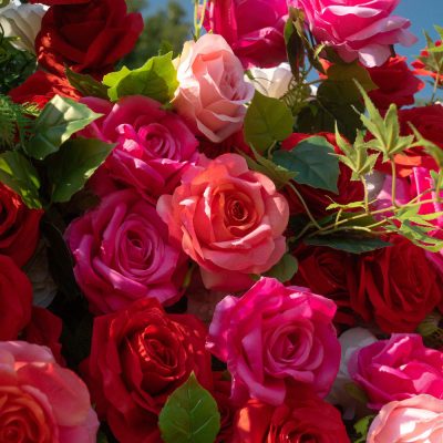 2025 New 5D Fabric Artificial rolling up curtain flower wall - Image 3