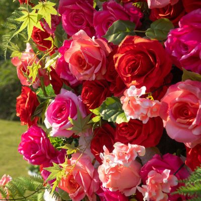 2025 New 5D Fabric Artificial rolling up curtain flower wall - Image 2