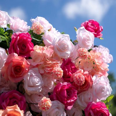 2025 New 4D Fabric Artificial rolling up curtain flower wall - Image 5