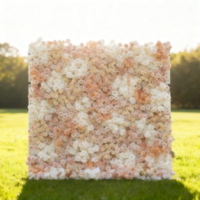 2025 New 7D Fabric Artificial rolling up curtain flower wall