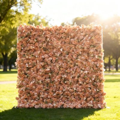 2025 New 7D Fabric Artificial rolling up curtain flower wall
