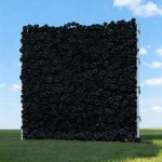 2025 New 3D Fabric Artificial rolling up curtain Black Rose Flower Wall