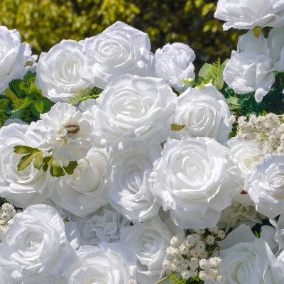 2025 New 5D Fabric Artificial rolling up curtain flower wall - Image 5