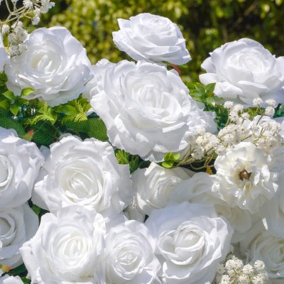 2025 New 5D Fabric Artificial rolling up curtain flower wall - Image 6