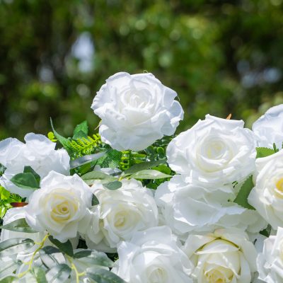 2025 New 3D Fabric Artificial rolling up curtain flower wall - Image 4