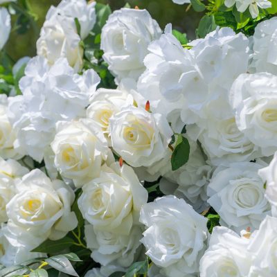 2025 New 3D Fabric Artificial rolling up curtain flower wall - Image 5