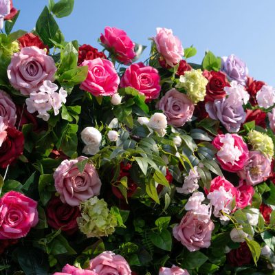 2025 New 4D Fabric Artificial rolling up curtain flower wall - Image 2