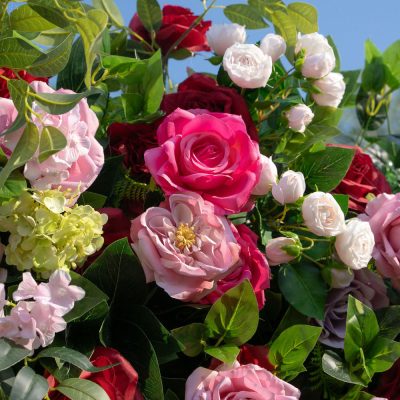 2025 New 4D Fabric Artificial rolling up curtain flower wall - Image 5