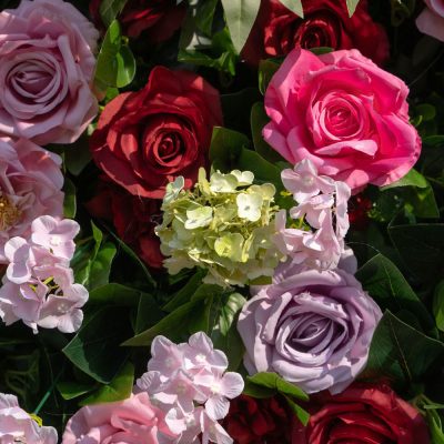 2025 New 4D Fabric Artificial rolling up curtain flower wall - Image 7