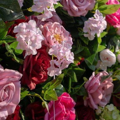 2025 New 4D Fabric Artificial rolling up curtain flower wall - Image 6