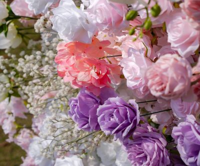 2025 New 5D Fabric Artificial rolling up curtain flower wall - Image 8