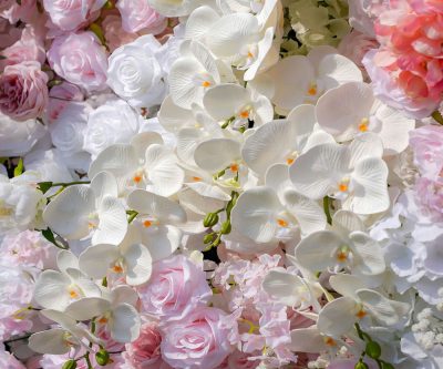 2025 New 5D Fabric Artificial rolling up curtain flower wall - Image 2