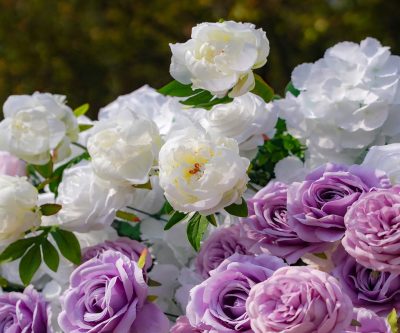 2025 New 5D Fabric Artificial rolling up curtain flower wall - Image 4