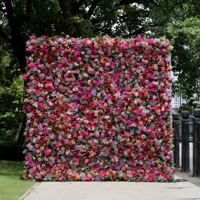 2025 New 7D  Fabric Artificial rolling up curtain flower wall