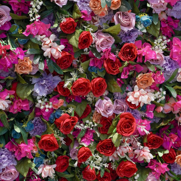 NooZay£º7D 2025 Fabric Artificial rolling up curtain flower wall - Image 3