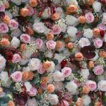 Olive£º7D Fabric Artificial rolling up curtain flower wall - Image 2