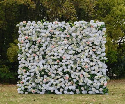 Peonies£º5D Fabric Artificial rolling up curtain flower wall