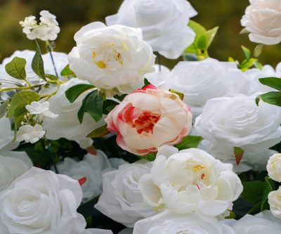 2025 New 5D Fabric Artificial rolling up curtain flower wall - Image 2