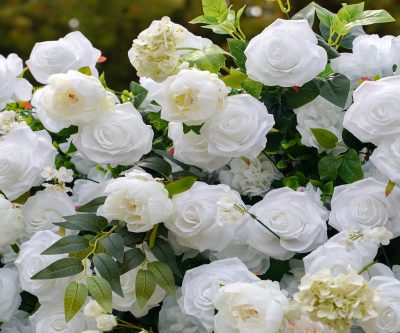 2025 New 5D Fabric Artificial rolling up curtain flower wall - Image 6