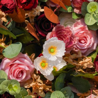 2025 New 7D Fabric Artificial rolling up curtain flower wall - Image 3