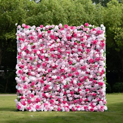 Rosalie£º3D Fabric Artificial rolling up curtain flower wall