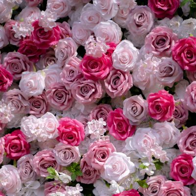 2025 New 3D Fabric Artificial rolling up curtain flower wall - Image 7