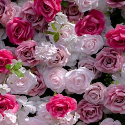 2025 New 3D Fabric Artificial rolling up curtain flower wall - Image 6