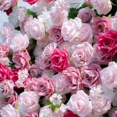 2025 New 3D Fabric Artificial rolling up curtain flower wall - Image 4