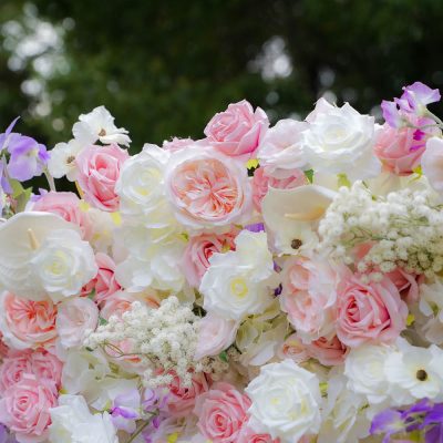 2025 New 7D Fabric Artificial rolling up curtain flower wall - Image 2