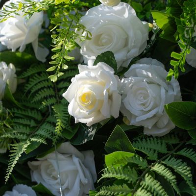 2025 New 5D Fabric Artificial rolling up curtain flower wall - Image 3