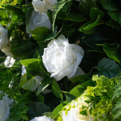 2025 New 5D Fabric Artificial rolling up curtain flower wall - Image 5