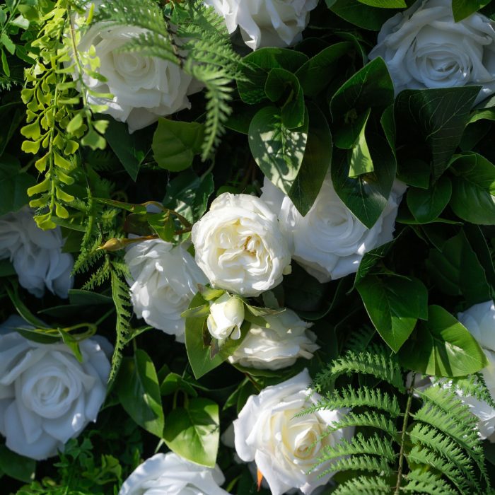 Sanna£º5D Fabric Artificial rolling up curtain flower wall - Image 6