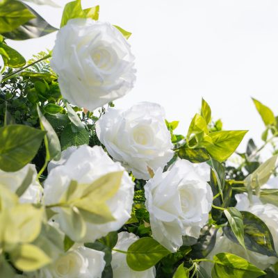 2025 New 3D Fabric Artificial rolling up curtain flower wall - Image 3