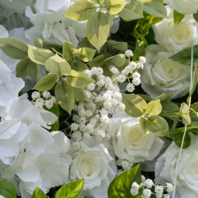 2025 New 3D Fabric Artificial rolling up curtain flower wall - Image 4