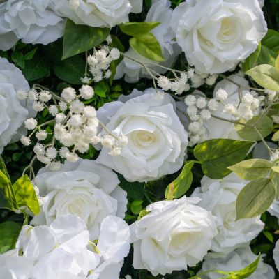 2025 New 3D Fabric Artificial rolling up curtain flower wall - Image 6