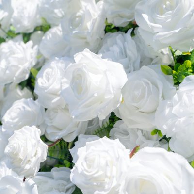 2025 New 3D Fabric Artificial rolling up curtain flower wall - Image 3