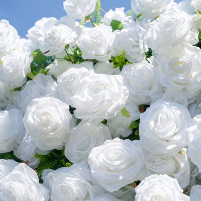 2025 New 3D Fabric Artificial rolling up curtain flower wall - Image 4