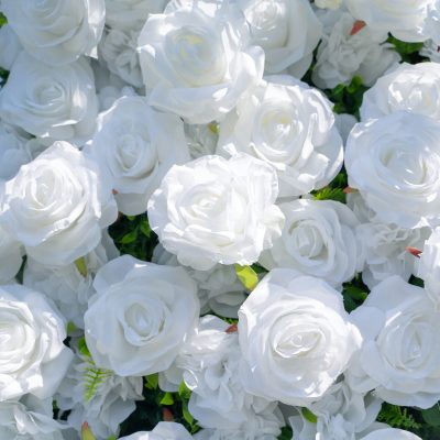 2025 New 3D Fabric Artificial rolling up curtain flower wall - Image 6