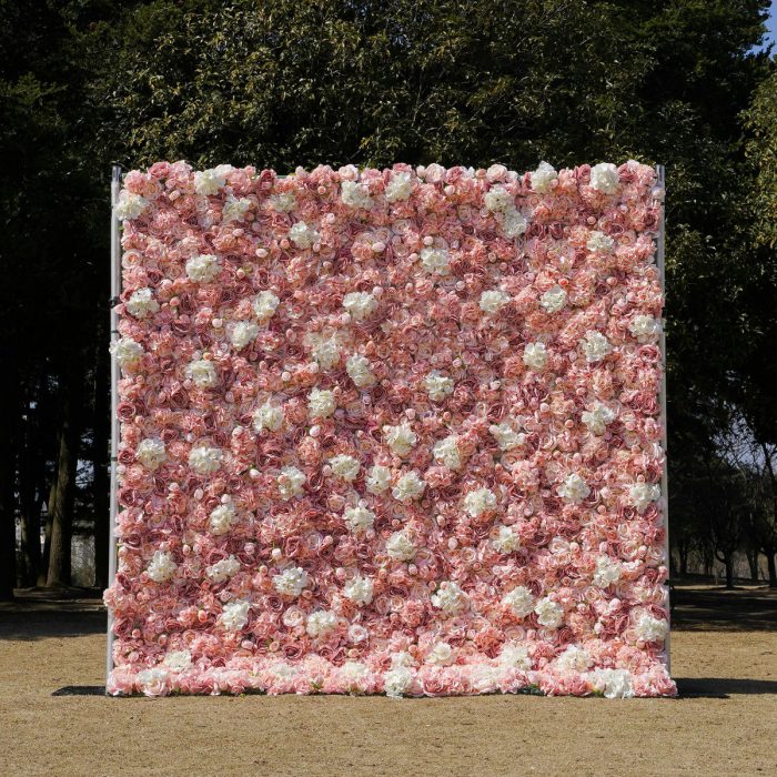 Sonia£º4D Fabric Artificial rolling up curtain flower wall - Image 1