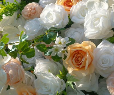 2025 New 5D Fabric Artificial rolling up curtain flower wall - Image 3