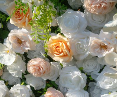 2025 New 5D Fabric Artificial rolling up curtain flower wall - Image 2