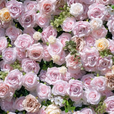 2025 New 4D Fabric Artificial rolling up curtain flower wall - Image 3