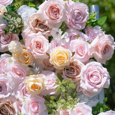 2025 New 4D Fabric Artificial rolling up curtain flower wall - Image 5