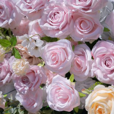 2025 New 4D Fabric Artificial rolling up curtain flower wall - Image 4